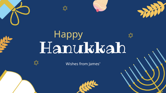 Hanukkah short wishes template