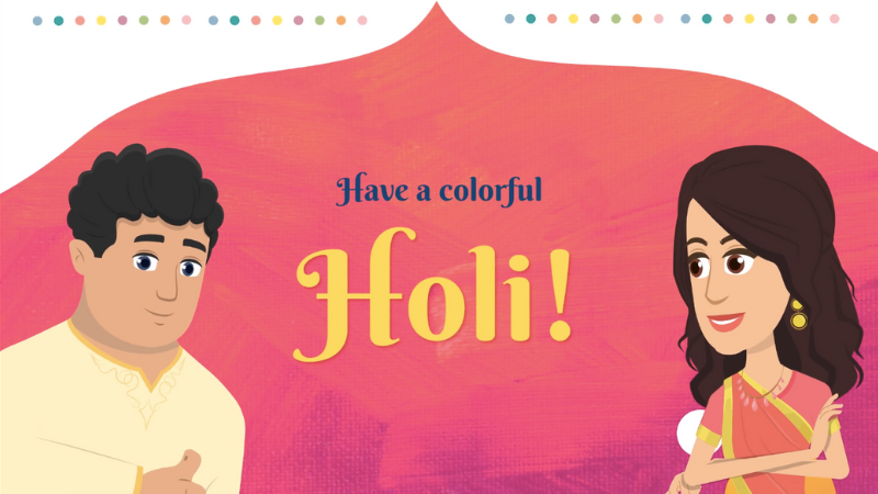 Colorful Holi Wish Template