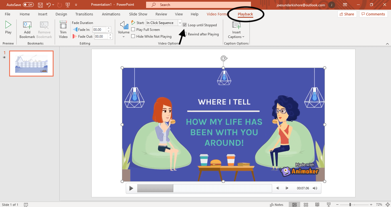 how to loop videos for powerpoint presentation