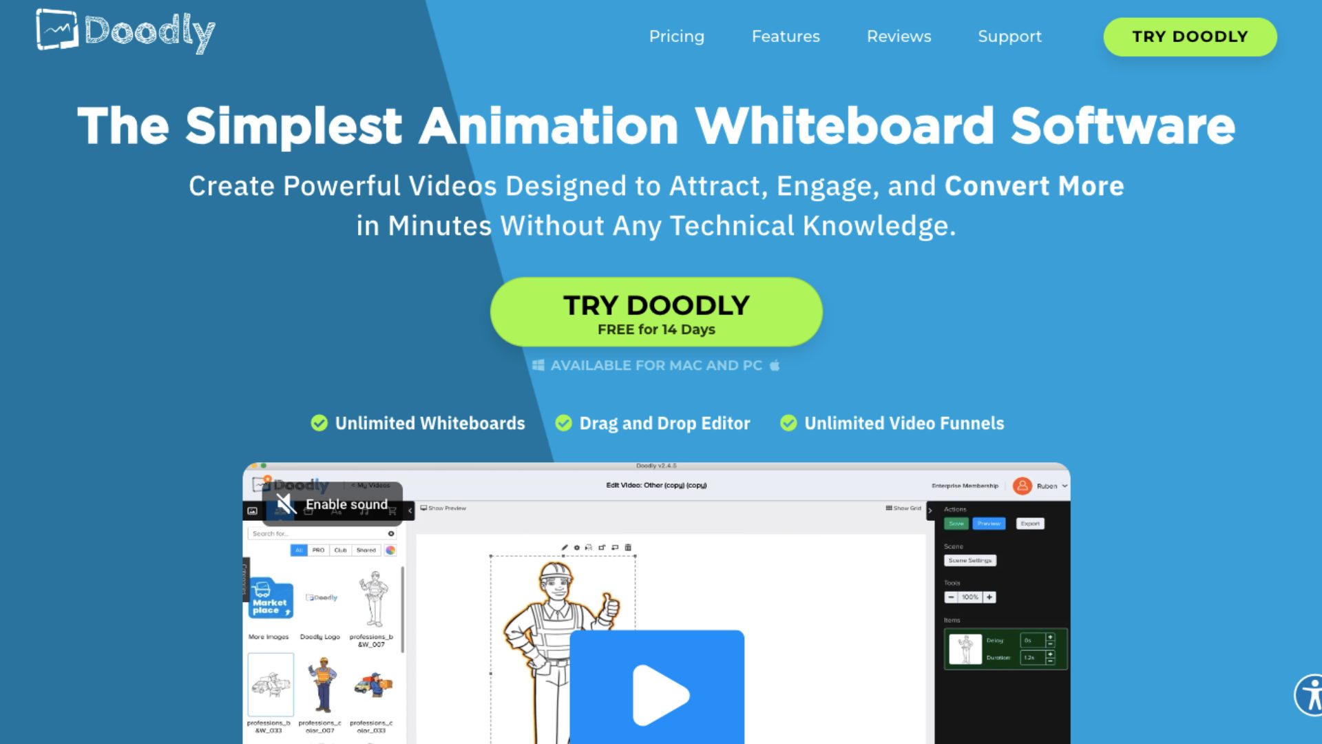 Doodly Whiteboard Animation Software