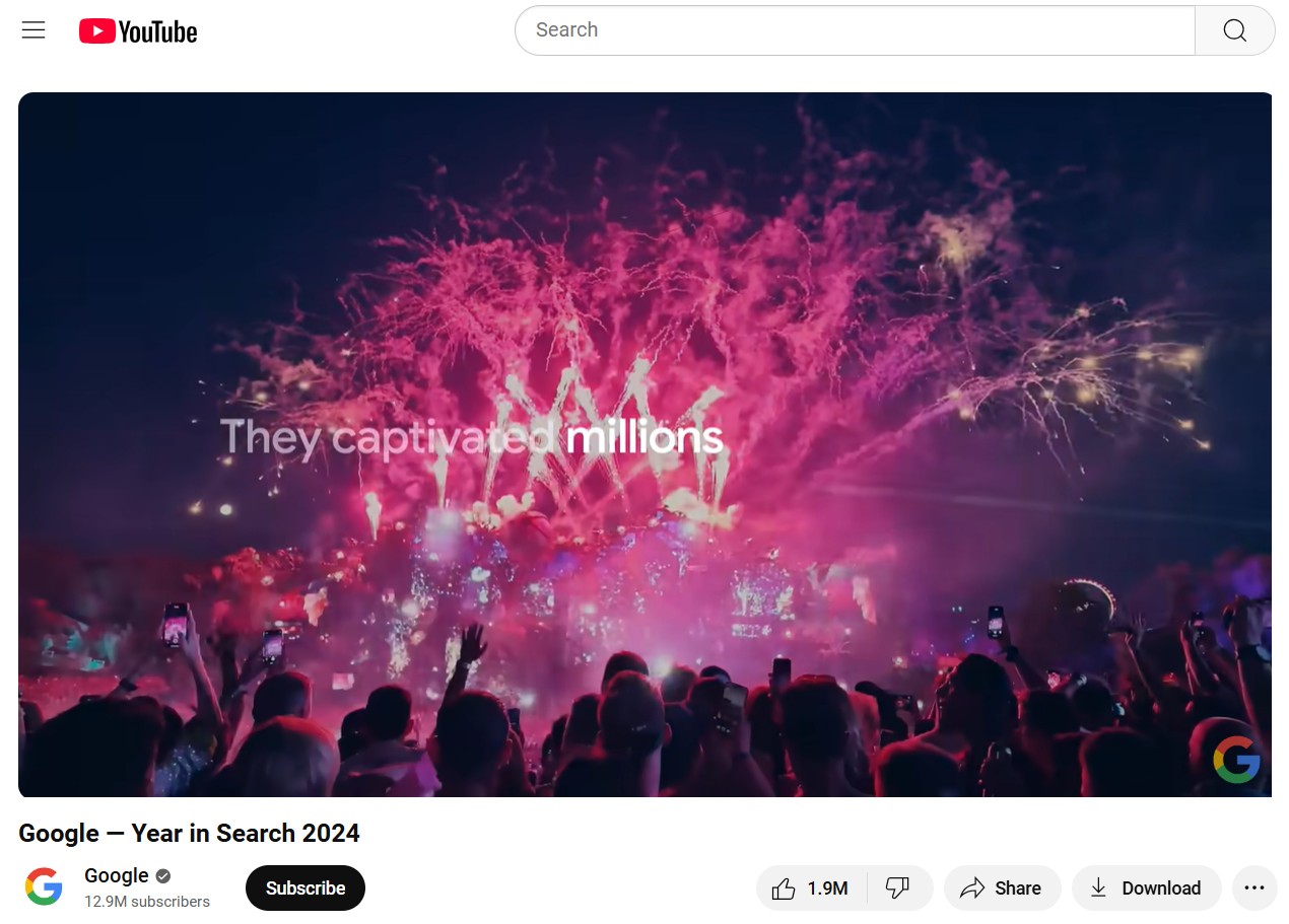 Multi-Video RoundUp - Google Year in Search